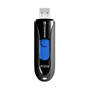 TRANSCEND 512GB  USB3.1FLASH DRIVE CAPLESS TS512GJF790K BLACK