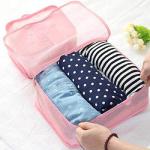 TRAVEL LAUNDRY POUCH PINK 6PCS SET