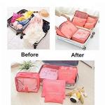 TRAVEL LAUNDRY POUCH PINK 6PCS SET