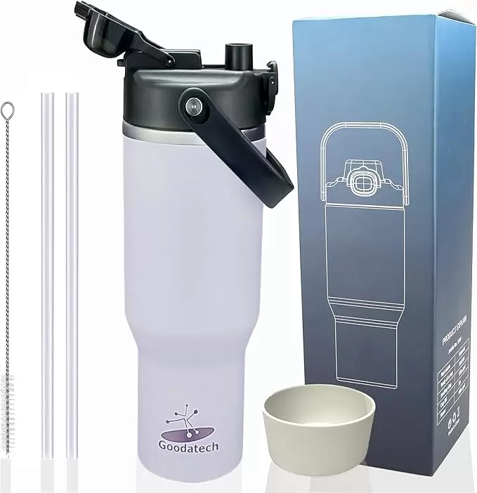 GOODATECH 32OZ TRAVEL MUG STAINLESS STEEL WHITE