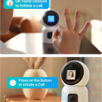 ZOSI INDOOR PT CAMERA WITH SCREEN,DUAL LENS 3MP+3MP