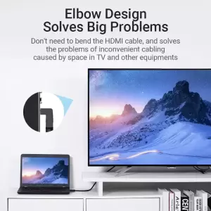 HDMI Right Angle  Cable 270 Degree 1M Black