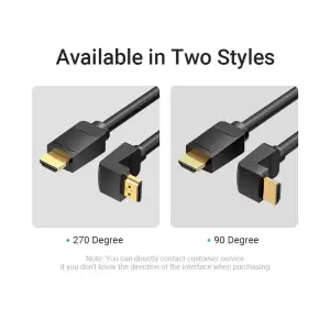 HDMI Right Angle  Cable 270 Degree 1.5M Black