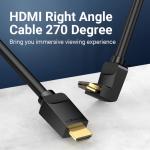 HDMI Right Angle  Cable 270 Degree 3M Black