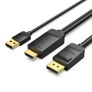 HDMI-A Male to DP Male HD Cable 2M Black