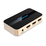 1 In 2 Out HDMI Splitter 4K@30Hz Gold Aluminum Alloy Type