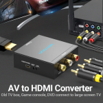 RCA to HDMI Converter Black Metal Type