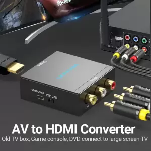 RCA to HDMI Converter Black Metal Type