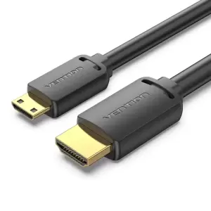 HDMI-C Male to HDMI-A Male 4K HD Cable 3M Black