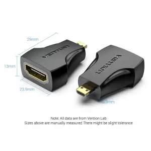 Micro HDMI Male to HDMI Female Adapter Black