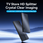 1-In & 8-Out HDMI Splitter 4K@60Hz Black Aluminum Alloy Type EU Standard