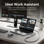 Cotton Braided USB-C to HDMI 4K Converter 0.25M Black Zinc Alloy Type