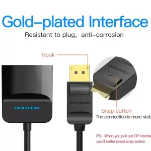 DP to HDMI Converter 0.15M Black