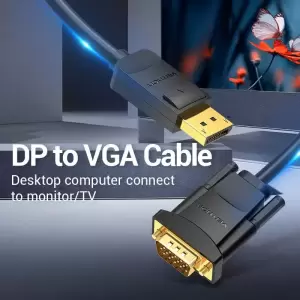 DP to VGA Cable 2M Black
