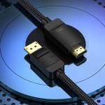 Cotton Braided 4K DP Male to HDMI-A Male HD Cable 3M Black