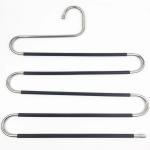 S TYPE TROUSERS HANGER ANTISLIP BLACK