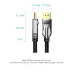 Cotton Braided DP 2.1 Male to Male 16K HD Cable 2M Black Zinc Alloy Type