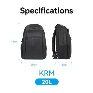 Laptop Backpack (45cm x 30cm x 15cm) Black