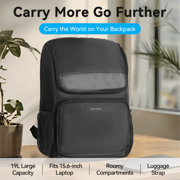 Laptop Backpack (45cm x 28cm x 15cm) Black