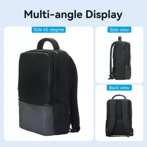 Water-Repellent Laptop Backpack (43cm x 30cm x 14cm) Black