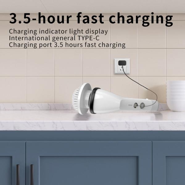 7 IN 1 ELECTRIC SCRUBBER (BLACK & WHITE)