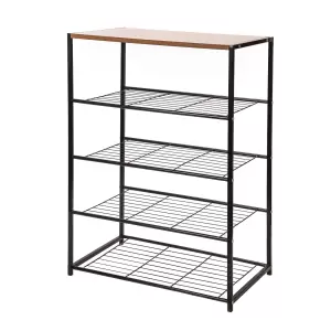 5 TIER STEEL SHOE RACK WITH HANDLE