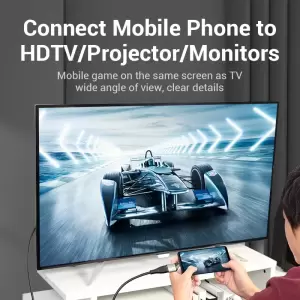 Type-C to DP Adapter Gray Metal Type