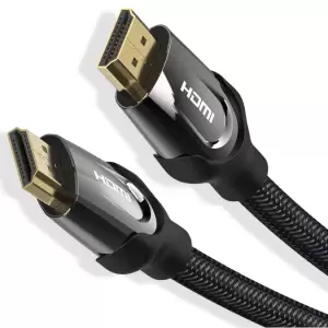 Nylon Braided HDMI Cable 15M Black Metal Type