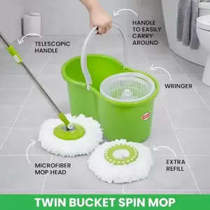 CLEAN WATER SPIN MOP WITH BUCKET