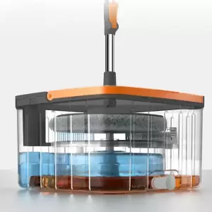 CLEAN WATER SPIN MOP WITH BUCKET (GREY)