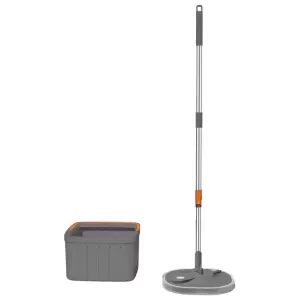 CLEAN WATER SPIN MOP WITH BUCKET (GREY)