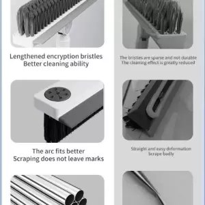 FLOOR CLEANING BRUSH + WIPER 2IN 1