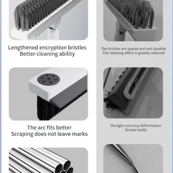 FLOOR CLEANING BRUSH + WIPER 2IN 1