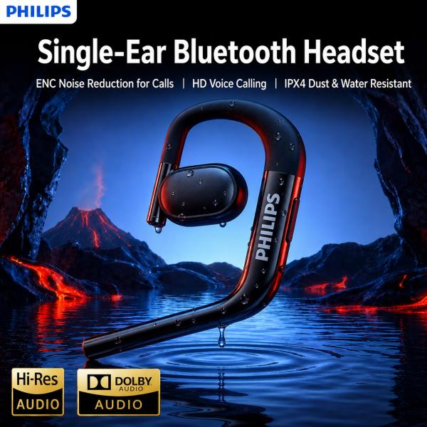 PHILIPS SINGLE-EAR BLUETOOH HEADSET TAL2020-BLACK