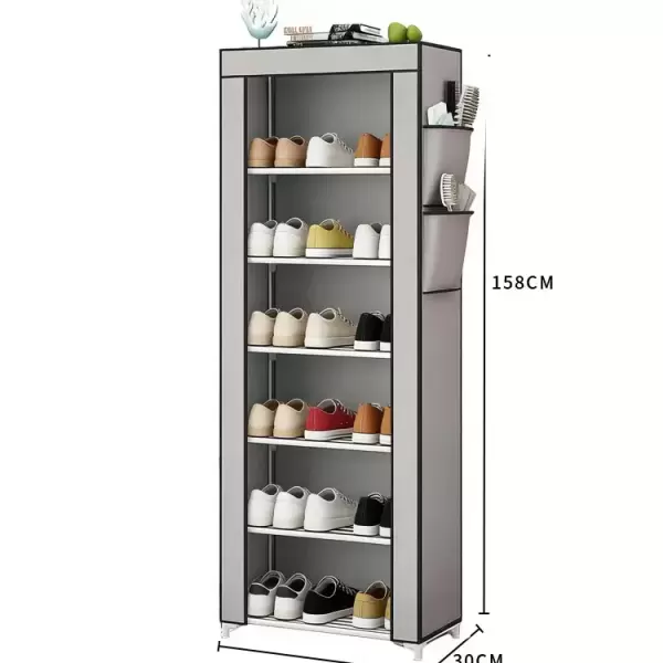 10 TIER SHOES STORAGE CABINET GREY