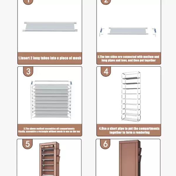 10 TIER SHOES STORAGE CABINET GREY
