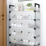 5 TIER STEEL SHOE RACK WITH COVER