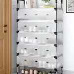6  TIER STEEL SHOE RACK WITH COVER