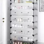 7 TIER STEEL SHOE RACK WITH COVER