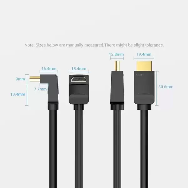 Vention HDMI Right Angle  Cable 270 Degree 2M Black