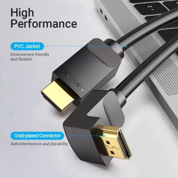 Vention HDMI Right Angle  Cable 270 Degree 2M Black