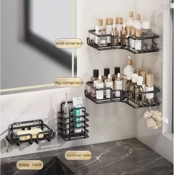 BATHROOM CORNER SHOWER RACK 4pcs set