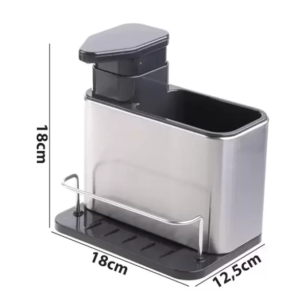 STEEL SOAP DISPENSERKITCHEN SINK ORGANIZER