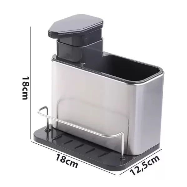 STEEL SOAP DISPENSERKITCHEN SINK ORGANIZER