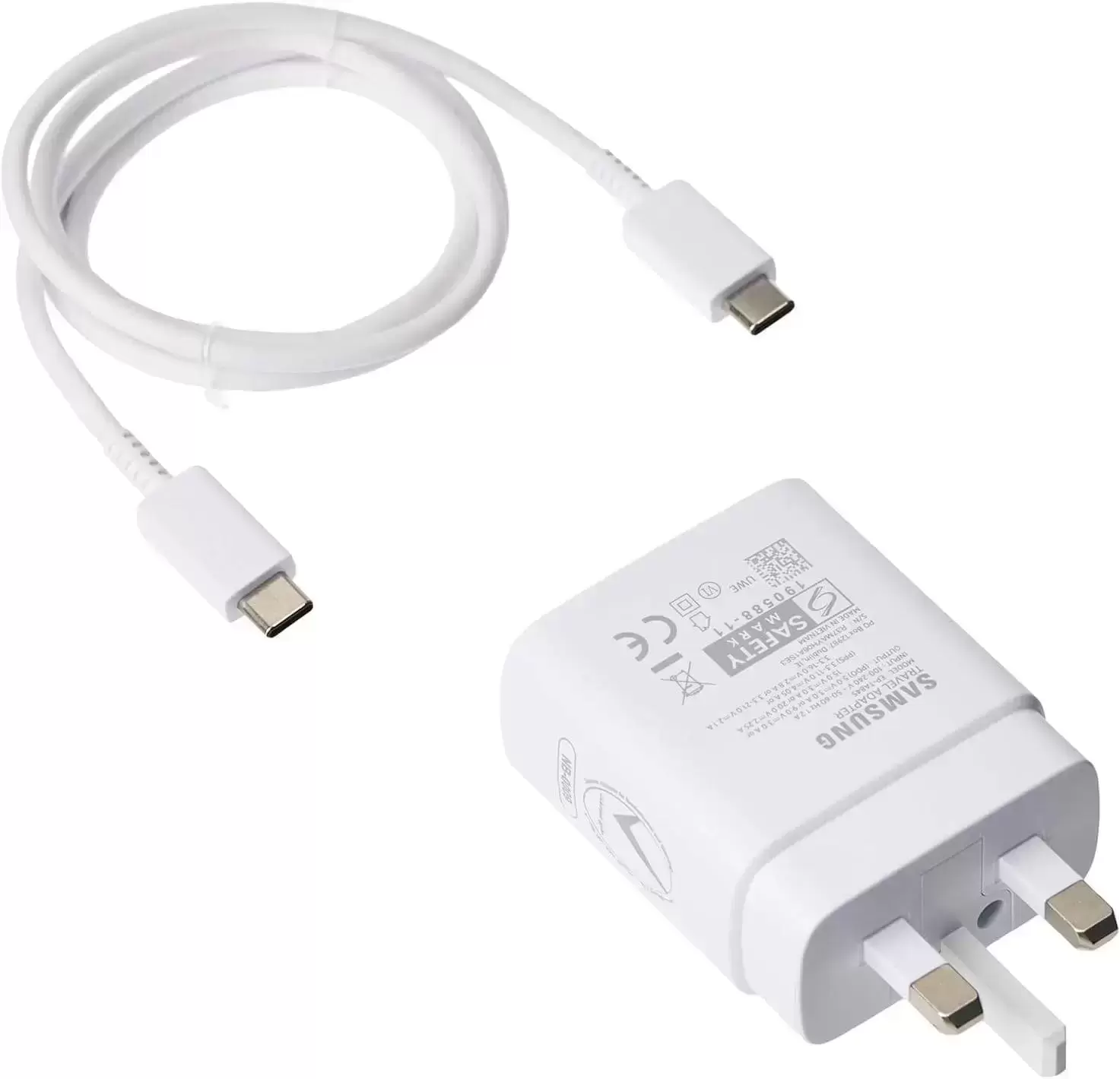 Samsung 25W PD Adapter with USB-C to USB-C Cable (3A) 1M