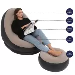 INFLATABLE SOFA GREY 110X110X85CM