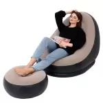 INFLATABLE SOFA GREY 110X110X85CM