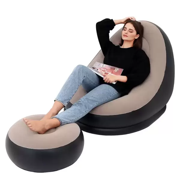INFLATABLE SOFA GREY 110X110X85CM