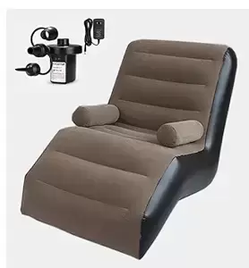 INFLATABLE SOFA SINGLE SIZE - COFFEE BROWN