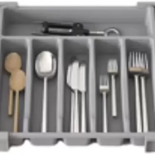 KITCHEN TABLE WARE STORAGE BOX GREY
